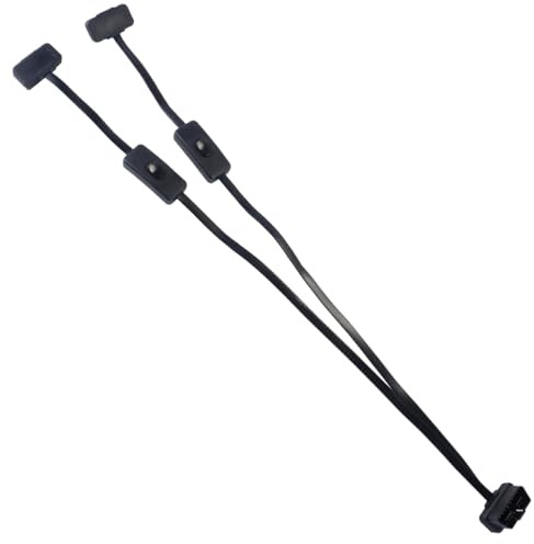 Hoite 0,6 M OBD2 16 Pin Stecker auf Dual Buchse Splitter Flache Verlängerung Kabel Adapter mit Schalter