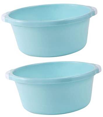 ARTSEWPLY 2 Pezzi Lavabo Plastica Dimensione Media Antiscivolo Versatile per Bagno Colore Blu