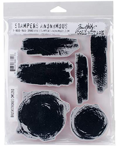 Stampers Anonymous AGCMS293 Tim Holtz Brushstrokes Cling Rubber Stamp Set, Multicoloured , 24.3 x 19 x 0.6 cm