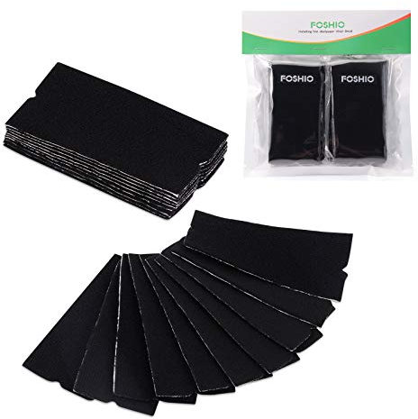 FOSHIO 20PCS Black Standard Pre-Cut Self-Adhesive Squeegee Fabric Felt Replacement for 4Inch Squeegee Car Vinyl Application Tools Tint Tool Scraper Auto Vinyl Wrap Tools