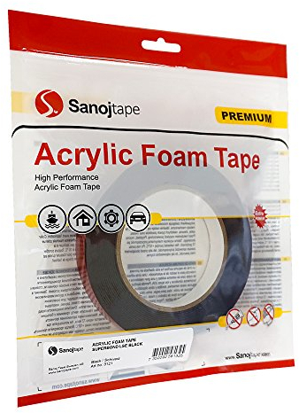 Sanojtape Superbond Doppelseitiges Hochleistungs Acryl Klebeband Schwarz 12mm x 5m