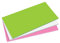 SIGEL MU135 Static Notes, elektrostatisch haftend, keine Klebstoff-Rückstände, grün, weiß, pink, 20x10 cm, 3 Blocks à 100 Blatt