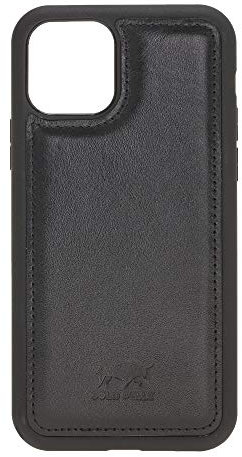 Solo Pelle Lederhülle für das iPhone 11 Pro in 5.8 Zoll Stanford Case Leder Hülle Ledertasche Backcover aus echtem Leder (Schwarz)