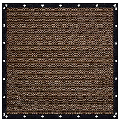 VICLLAX Shade Fabric Sun Shade Cloth Privacy Screen with Grommets for Patio Garden Pergola Cover Canopy 10x10 FT, Mocha