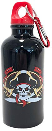 Liontouch 18107LT Captain Cross Gourde en acier inoxydable Motif crâne de pirate 400 ml