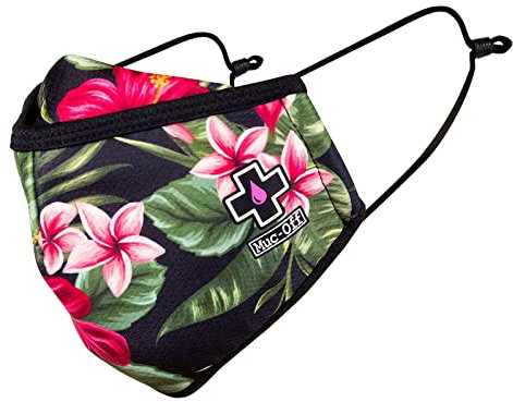 Muc-Off Wiederverwendbarer Masken Mundschutz Aloha, Klein – Mund und Nasenschutz mit Verstellbaren Trägern mit Staubfilter in der Mittleren Schicht – Maske mit Filter, Bis zu 20 Mal Waschbar
