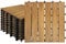 Froadp 30x30cm Baldosa de Madera de Acacia, Suelo de Exterior, Baldosas de Jardín con Clip, Cubiertas de Rejilla con Sistema de Enchufe para el Balcón de la Terraza del Jardín(22 pcs, Type A)