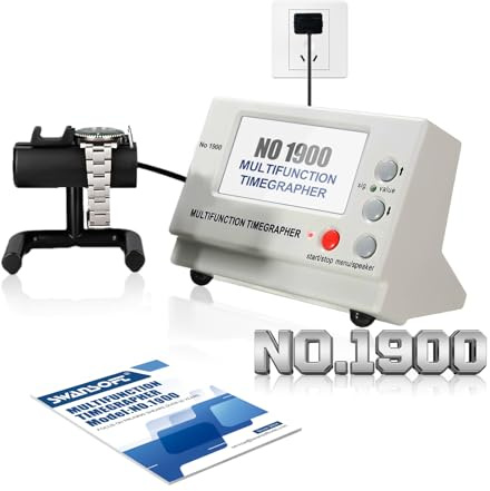 SWANSOFT Timegrapher No.1900, tester multifunzionale per orologi, cronometraggio per orologiaio, strumento di calibrazione per orologi con schermo LCD