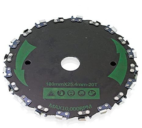 Bituxx Testina di taglio per catena, lama di taglio, lama per decespugliatore, decespugliatore, 178 mm