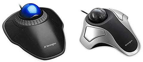 Kensington Orbit Mouse - Trackball Filaire Ergonomique - Bleu (K72337EU) & Orbit TrackBall - Souris TrackBall Ergonomique Filaire, Suivi Optique et Boule de 40 mm - Gris sidéral (64327EU)