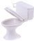 Amagogo Jouet D'affichage de Toilette de Salle de Bains de Meubles de Miniature de Maison de Vintage Blanche
