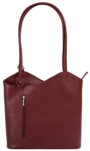 Cluty Shopper Rucksack Kombination Echt Leder Damen Made in Italy | 2in1 Handtasche | wandelbare Umhängetasche
