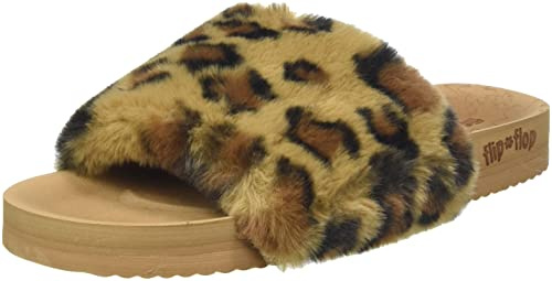 flip*flop Damen poolleo fur Hausschuh, Toast, 42 EU
