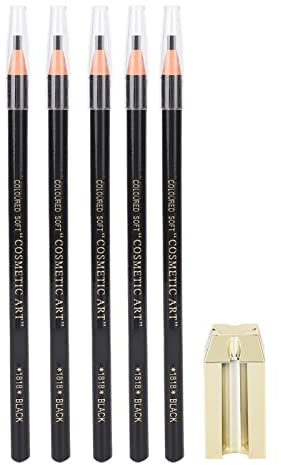 4 in 1 Augenbrauenstift Set Mit Spitzer, Tattoo Make Up und Microblading Zubehör Zum Markieren, Augenbrauen Make Up Kosmetische (Schwarz)