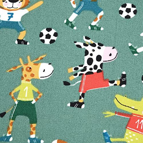MAGAM-Stoffe Zizou Kinderstoff Oeko-Tex Meterware 50cm (100% Baumwolle grün)