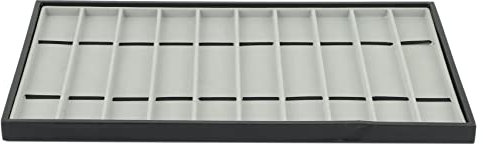 Bumdenuu Soporte de correa de reloj 10 ranuras, caja tapa transparente, organizador de pulseras de reloj, bandeja apilable para pulseras de reloj B, 10 rejillas negro y gris, 10grilles