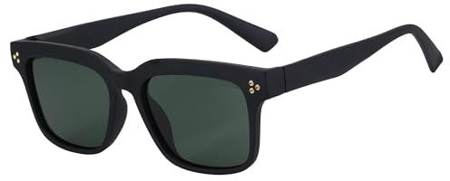 ZENOTTIC Retro Polarisierte Sonnenbrille Herren Damen - Klassische Vintage Quadratische Große Sonnenbrille UV-Schutz