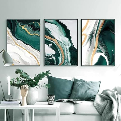 LPFNSF Moderne Bilder Leinwand,bilder wohnzimmer, wandbilder wohnzimmer,Marmor Leinwand Gemälde für Schlafzimmer Küche Esszimmer und Büro. (Style 1, 50x70cm*3)
