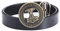 JIARY Herren Gürtel Thor-Hammer-Schnalle, Gürtel Herren Western Cowboy, Ledergürtel mit Wikinger-Thorshammer-Muster Runder Legierungsschnalle Vintage-Gürtel,Black b,120CM/47.3''