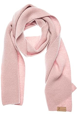 KNITAS Strickschal aus Merino und Kaschmirwolle für Baby Kleinkind Kinder I Warme Gestrickte Herbst Winterschal für Jungen und Mädchen I Bequeme Superweiche Schal in der Farbe Rosa - Größe 110x18cm