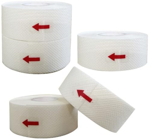 Beavorty 5 Rouleaux Doublure Chapeau Anti-Transpiration - Bande à Chapeau Absorbante, Autocollant Anti-Sueur pour Casquette, Tissu Non Tissé, Blanc, 800cm X 2.5cm, 5pcs