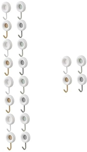 ABOOFAN 20piezas Ganchos Adhesivos Multipropósito Sin Taladro Soporte Resistente Para Baño Cocina y Pared Para Colgar Toallas y Utensilios De Cocina