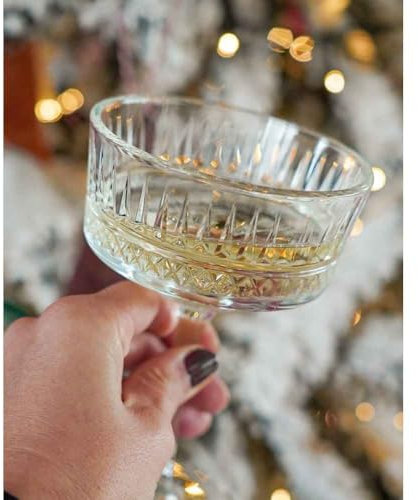 Home Arredo Casa Set 4 Calici Elysia A Coppa Bassa Eleganti Vintage