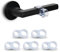 Foyscr 5Pcs Clear Door Stopper, Cushioned Door Handle Protector, Sound Deadening Door Stopper, Easy to Install, Protects Wall Glass and Furniture from Damage, for Home and Office