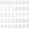 40 Pcs White Iron on Numbers White Number Patches 0-9 Patch Iron on Numbers for Jersey Sew on Embroidered Applique Patches for Fabric Clothing Shirts Baseball Football Jeans Hat Socks DIY Accessories