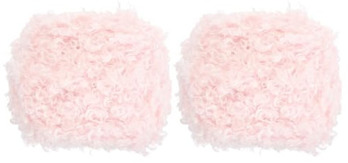 PATIKIL 33yds Filato Soffice, 2 Gomitoli Filato Peloso Filato Finto Pelliccia Uncinetto Morbido Poliestere Peluche Pelliccia Ciglia per Coperta Maglia Tappeto Maglione Sciarpa, Rosa