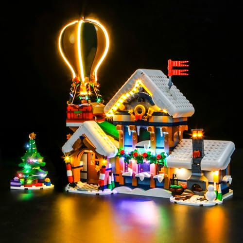 LocoLee Licht Set Kompatibel mit Lego 10339 Postamt des Weihnachtsmanns, Nur Lichter Set - Kein Modell, Licht Beleuchtung Set Compatible with Lego Icons Santa's Post Office 10339