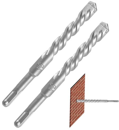 CPJJ 2 Stück s-ds bohrer, steinbohrer 6mm, betonbohrer 6mm, Betonbohrer Steinbohrer Hammerbohrer, 6mm x 160mm