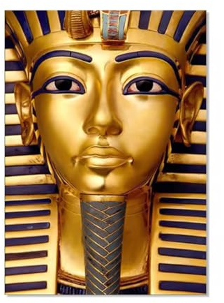 Pharao-Königin-Poster, Götter, Nofretete, Tutanchamun-Statue, antikes Ägypten, Hieroglyphe, Leinwanddruck, Wandkunst, Heimdekoration, Gemälde, 50 x 70 cm, ohne Rahmen