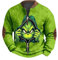 𝑮𝒓𝒊𝒏𝒄𝒉 Pullover Herren Weihnachtsdruck Lustig Weihnachtspullover Rundhals Henley Shirt Ugly Christmas Sweater Weihnachtspulli Langarm Sweatshirt 𝑮𝒓𝒊𝒏𝒄𝒉 Kostüm(#19 Light Green,L)