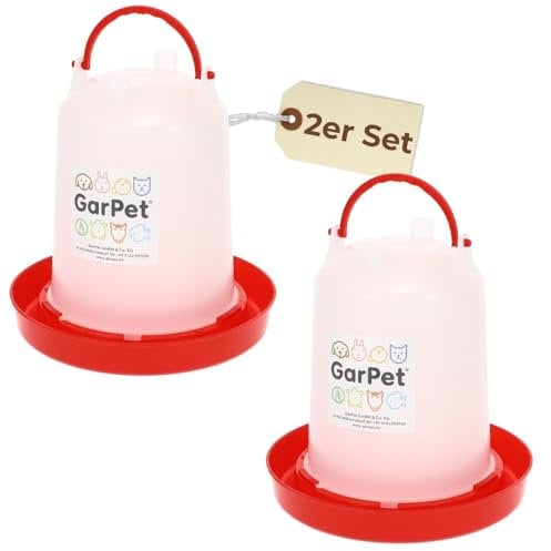 2er Set Hühnertränke 3 L Geflügeltränke Hühnerzubehör Wasserspender Hühner Kükentränke Wassertränke Hühner Hühnertränke Automatisch Tränke