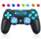 FOIRCEADAL Wireless Controller for Ps-4 RGB, Gamepad with 6-Axis Motion Sensor Turbo Touch Pad Joystick for Ps-4/pro/slim/PC