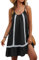 RITOSTA Vestido Playa Mujer Sin Mangas Suelto Vestidos Playeros Corto Verano Camisolas Pareos Playa Sexy Bikini Cover up Traje de Playa Ropa de Baño Playa Casual con Cuello en V(Negro,L)