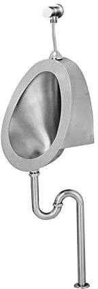 SBCGFY Hocheffizientes Spül-Urinal aus Edelstahl für Erwachsene, automatisches Induktions-Urinal zur Wandmontage mit Spülventil, Deodorant und Anti-Blockier-Urinal für(ICH)