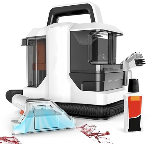 Carpet Cleaner Machine,Carpet & Upholstery Cleaner, Portable 750W 15Kpa Strong Suction Spot, Deep Cleaning Carpet, Includes 2 Cleaning Heads, Perfect for Carpets, Rugs, Stairs and Cars