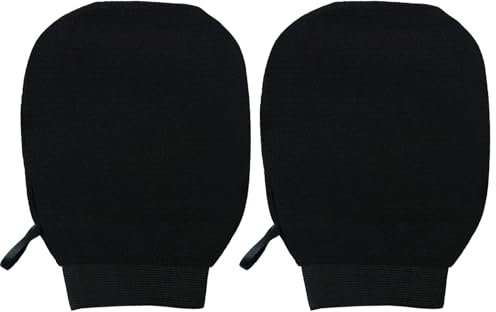 Gant Exfoliant Corps, Gommage naturel Et Efficace, Gants Exfoliants pour le corps, Gant de toilette exfoliant, Corps Et Visage Femme Et Homme, Nettoie Et Purifie La Peau (Noir)