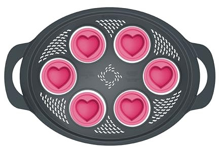 Wundermix - Muffinizer® Silikon-Backform für Thermomix (TM6, TM5, TM31) • Inklusive 6 Silikoneinsätze • Herzförmchen für Muffins & Mini-Kuchen im Varoma • Muffin Silikonform • Made in Germany