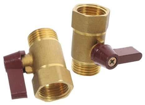 IWOWHERO 2stücke Gartenschlauchabsperrventil Kupfer Ventil Schlauchabsperrventil Absperrung Garten Bewässerung Wasser Verbinden Schließen Drehen Befestigung Ende Passend Passen