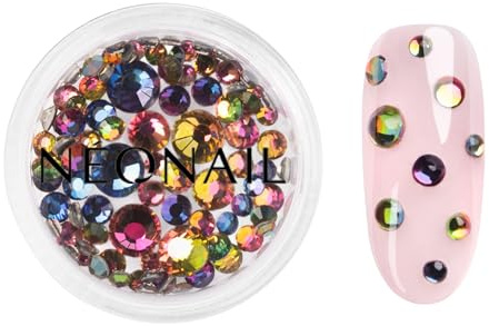 NÉONAIL 3D Nail Art Rhinestones - Strasssteine - Glitzersteine - Charms Nägel - 3D Zirkonia Nageldekoration - Nagel Steine - Farbige Nail Art Charms - Maniküre - 1g