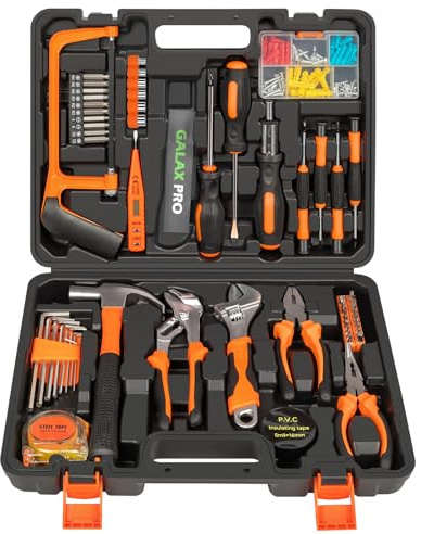 GALAX PRO 161-piece All-Purpose Hand Tool Set, Home Repair DIY Tool Set | Suitable for Daily Home Repair and Amateur Crafting, Easy to use for novices, with Portable Storage Box