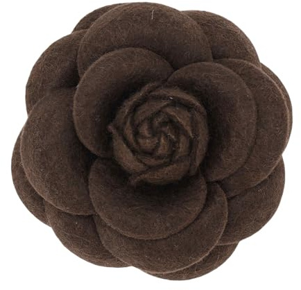 CAPASTEC Broches Fleurs Pour Femmes, Camélia Faux Laine, Épingles Élégantes Pour Vêtements, Robe, Chemise, Cravate Et Decor De Chapeau, Accessoire Décoratif, 1 Pièce