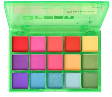 Lidschatten Palette Brillant, Matt und Schimmernde Lidschatten-Palette, Lidschattenpalette Bunt Lidschatten Make up Kit, Rainbow Augenpalette Makeup für Urlaubs und Alltags Make Up (15 color)
