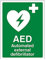 Vsafety, segnaletica di sicurezza per defibrillatore automatico esterno, 31033AN S, 150 mm x 200 mm, verde (lingua inglese)
