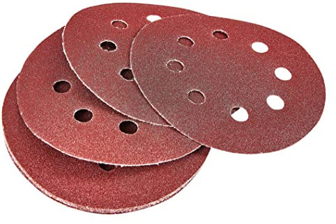 Amtech V4070 P120 Hook and Loop Orbital Sanding Sheets, 10 Piece Set, 115mm Diameter Sanding Paper