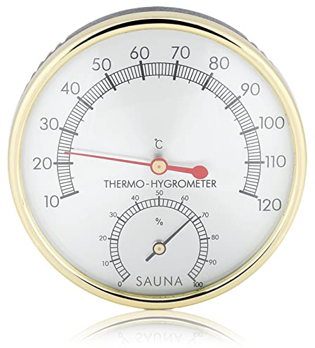 Dioche Sauna Termometro, Termometro per Sauna Digitale Igrometro, Termometro e igrometro da Parete per Sauna in Legno al Naturale Accessori per Sauna