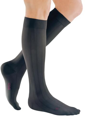 medi mediven for men - Kompressionsstrümpfe für Herren | Kniestrümpfe | CCL2 | Anthrazit | Größe IV | Längenzusatz Kurz | Hergestellt aus Hightech-Fasern | Mit Clima Comfort & Clima Fresh